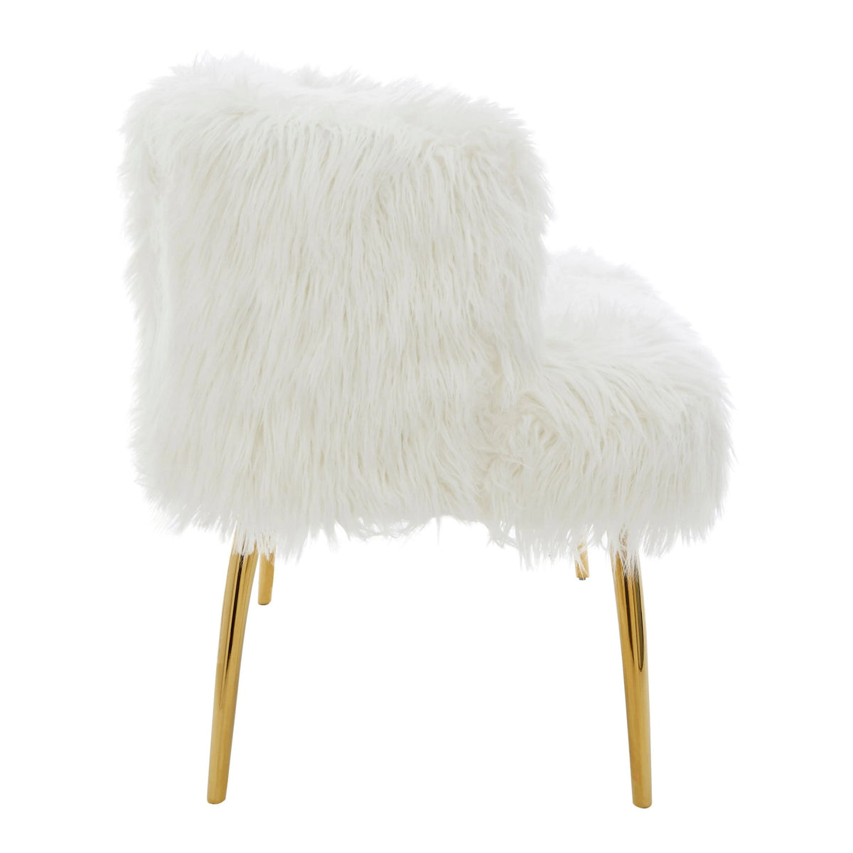 Sorrento Fur Effect 2 Seater Sofa with Gold Legs