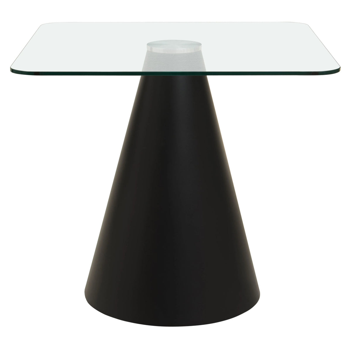 Devon Square Clear Glass Top Square Dining Table