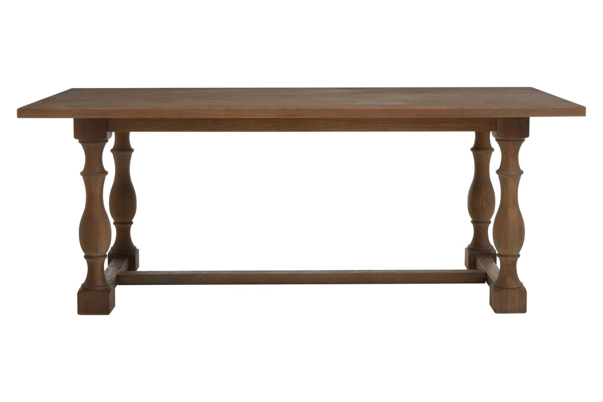 Brighton Oak Wood Rectangular Dining Table