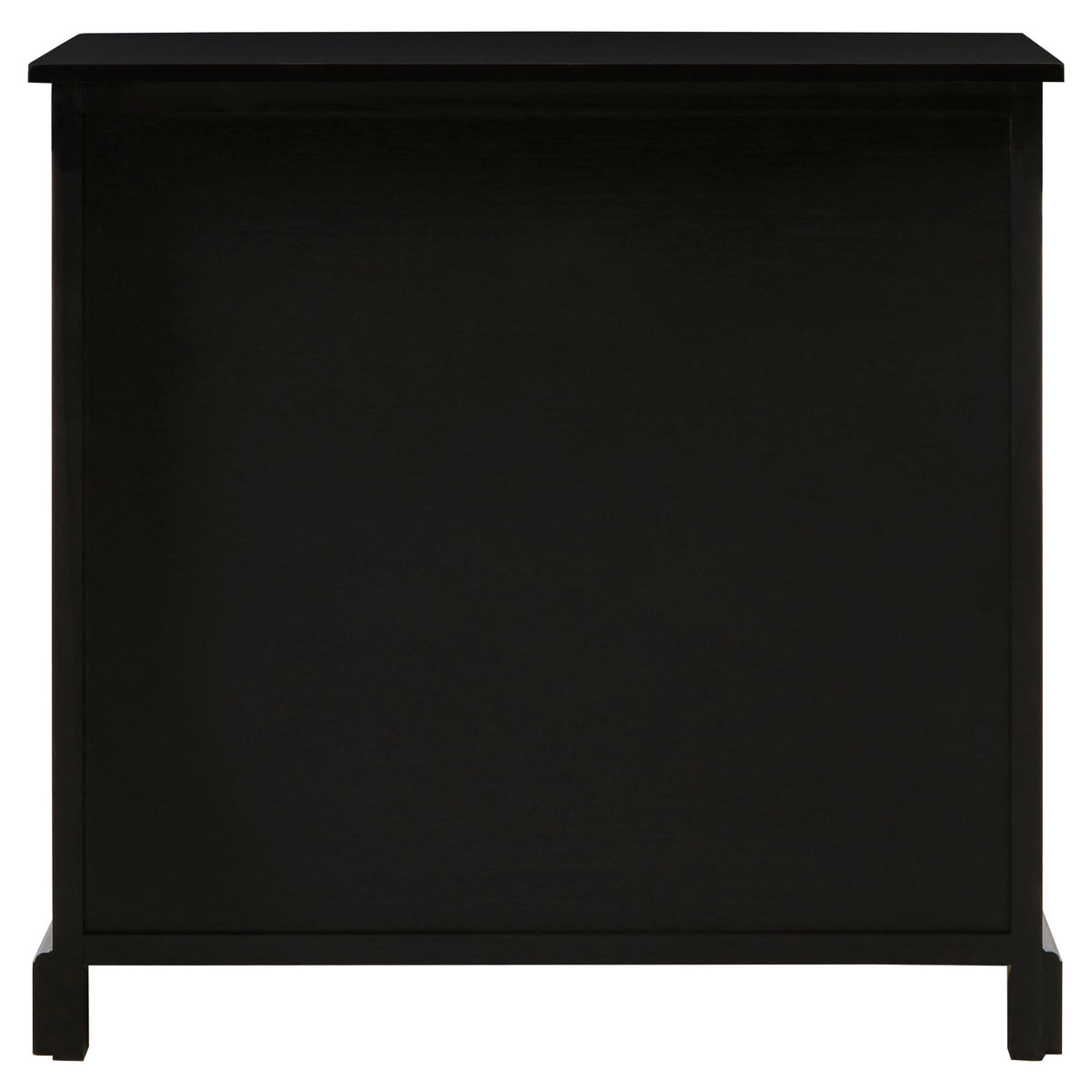Savoy Black Rattan and Wooden Two Door Sideboard