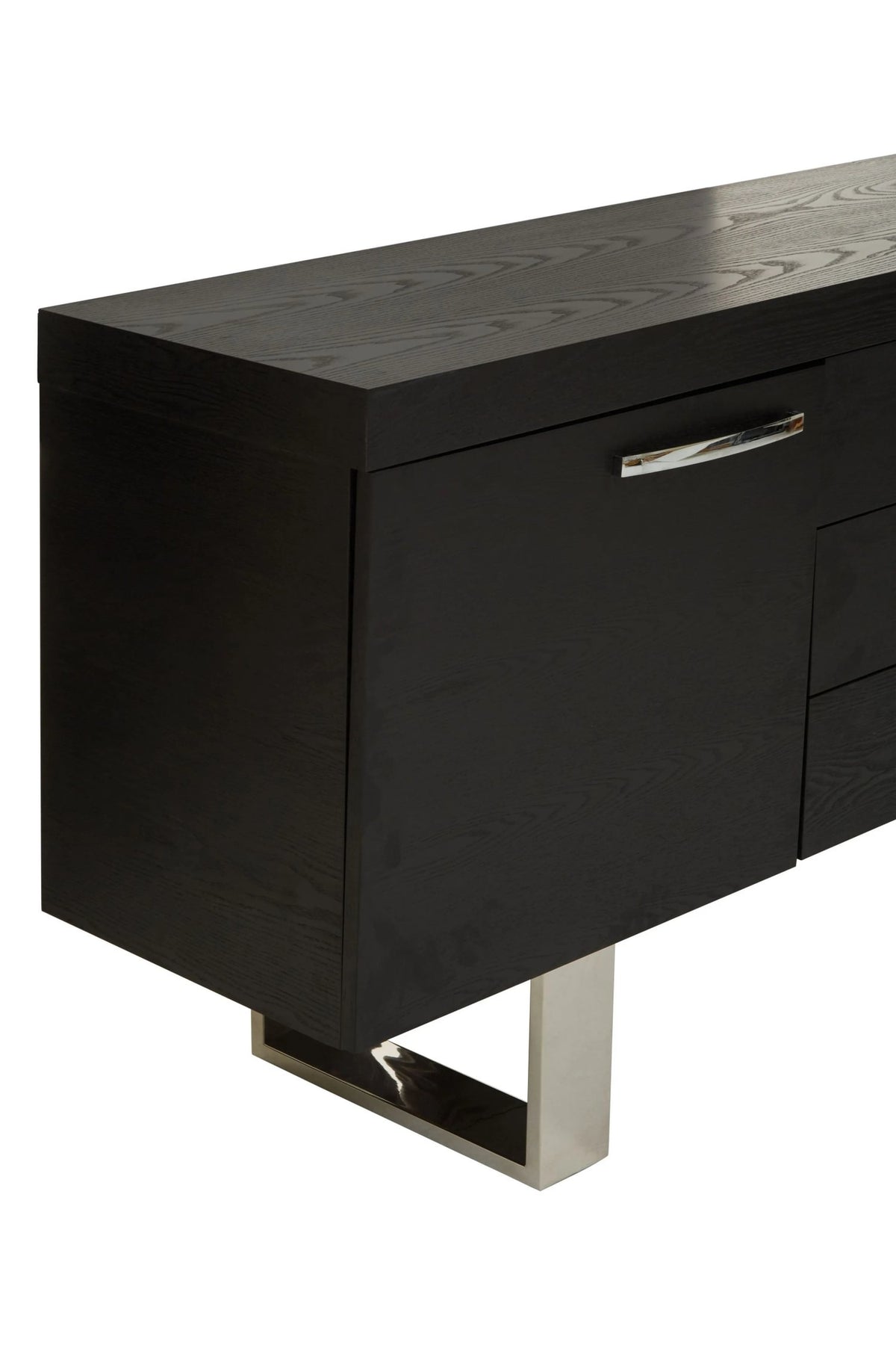 Porto Black Elm Wood Sideboard