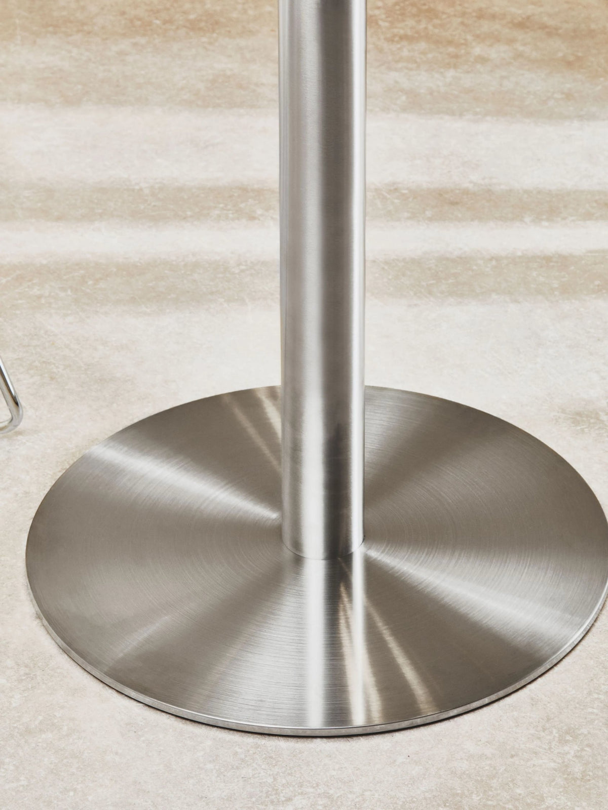 Halifax Round Glass and Silver Finish Dining Table