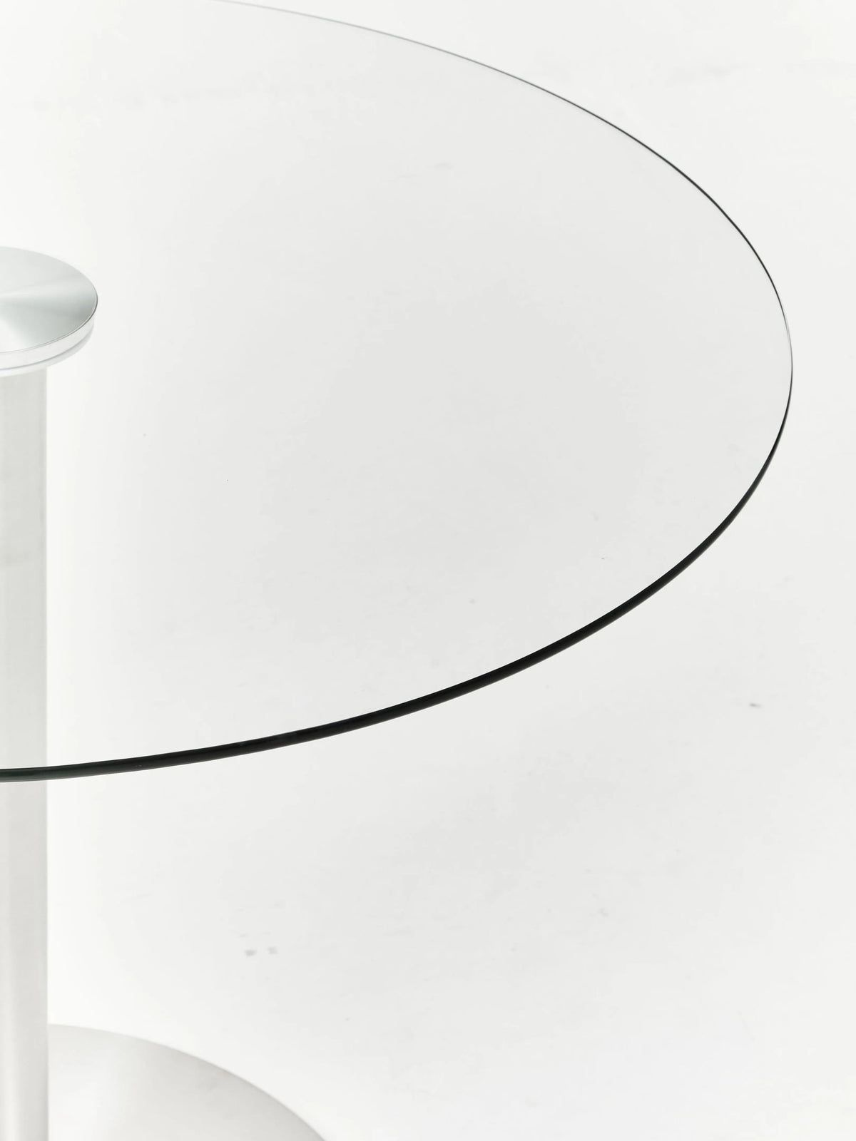 Halifax Round Glass and Silver Finish Dining Table