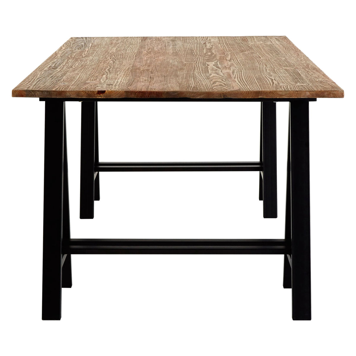 Granada Pine Wood and Iron Dining Table