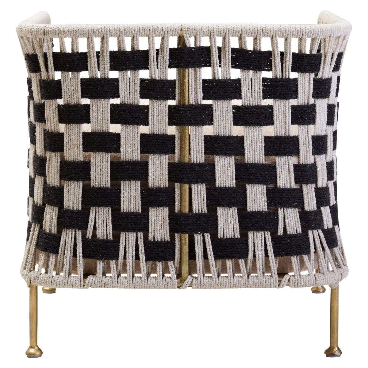 Hudson Black and White Jute Chair