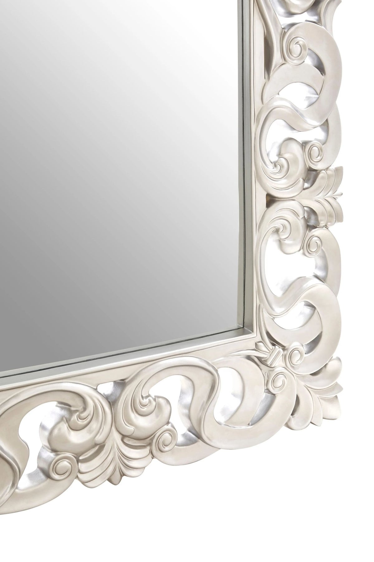 Malmesbury Silver Ornate Frame Full Length Wall Mirror