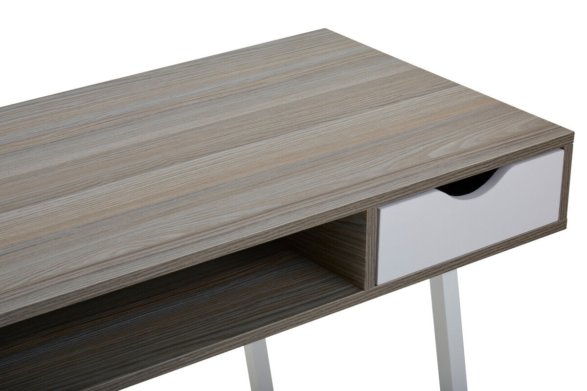 Penzance Two Drawer Light Oak Veneer Desk