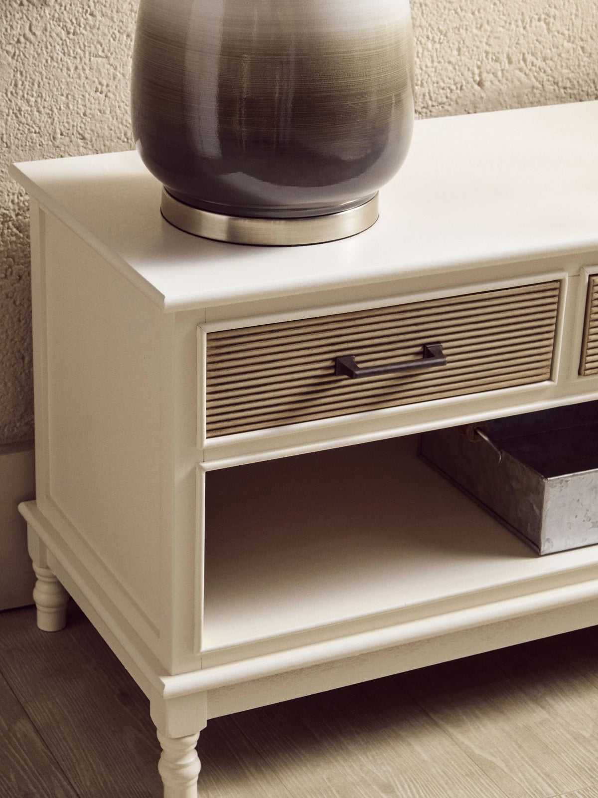 Savoy 3 Drawer White Wooden Sideboard