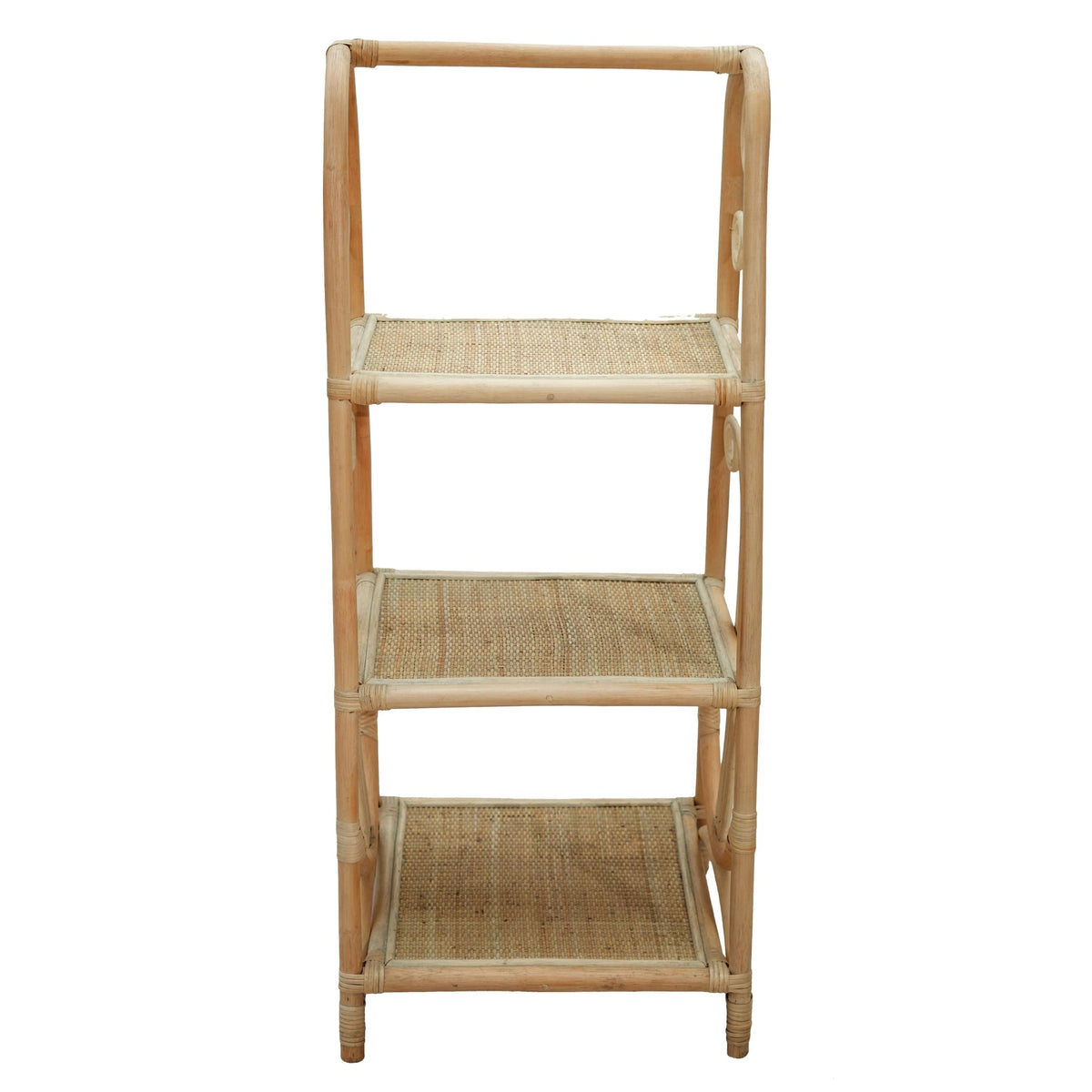 Uppingham Three Tier Rattan Square Shelf Unit