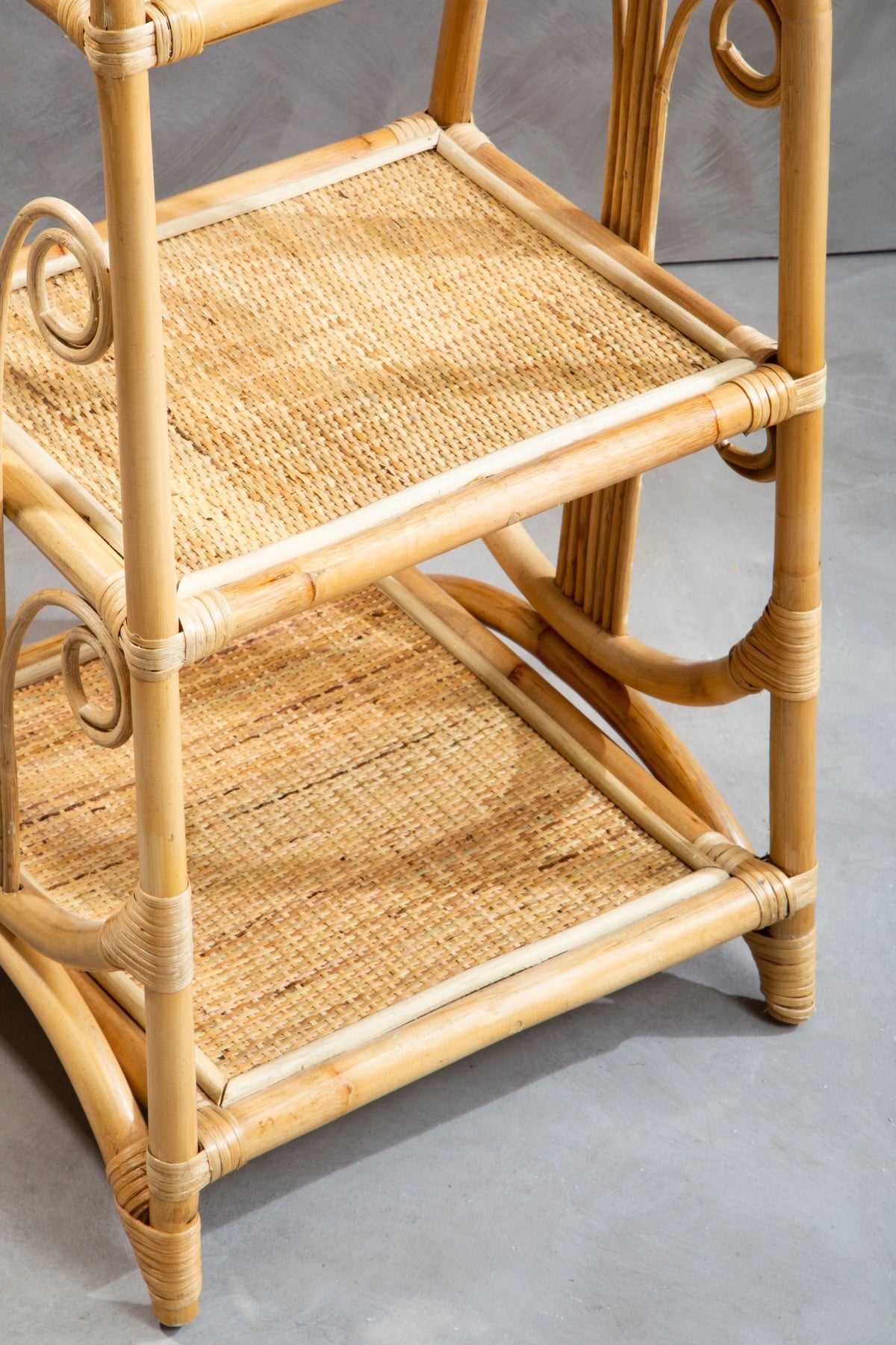 Uppingham Three Tier Rattan Square Shelf Unit