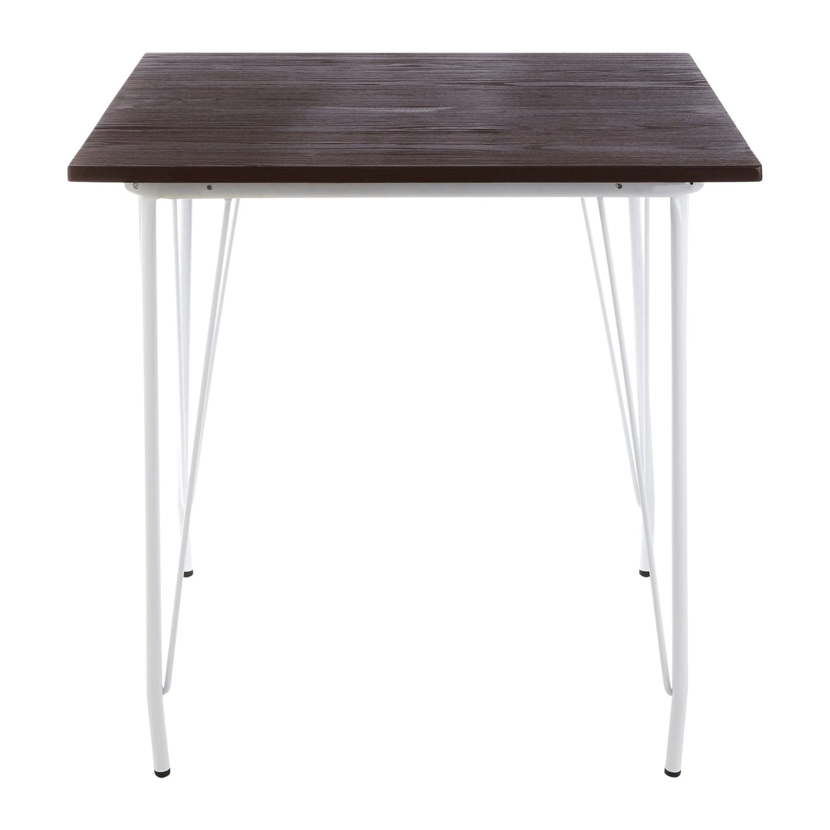 Madison Metal and Elm Wood Square Dining Table