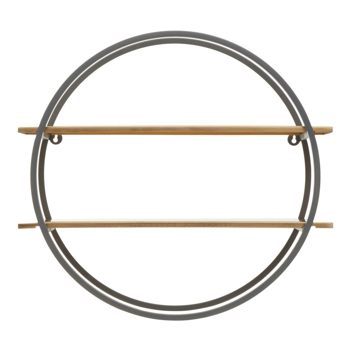 Devon Grey and Gold Finish Two Tier Wall Shelf