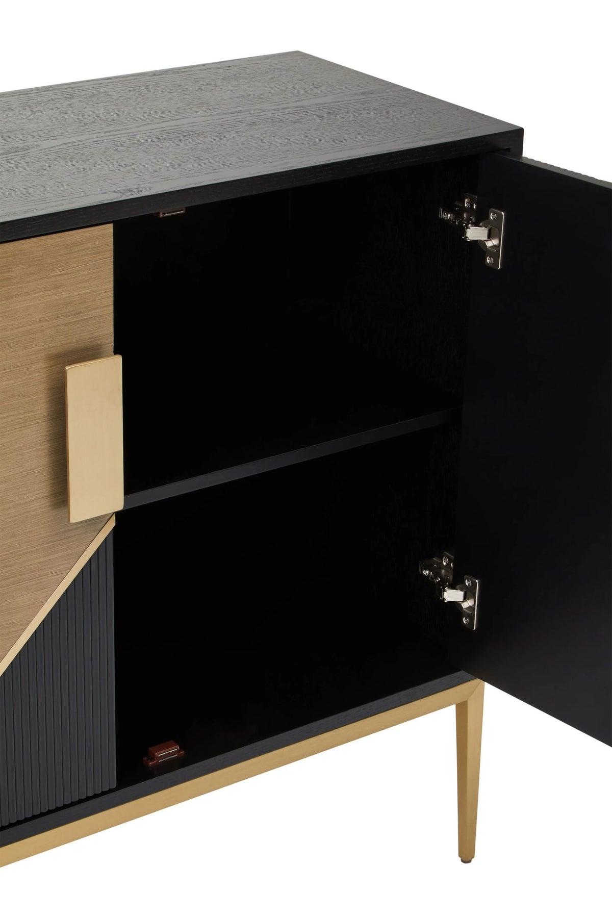 Lisbon Black and Gold Two Door Sideboard