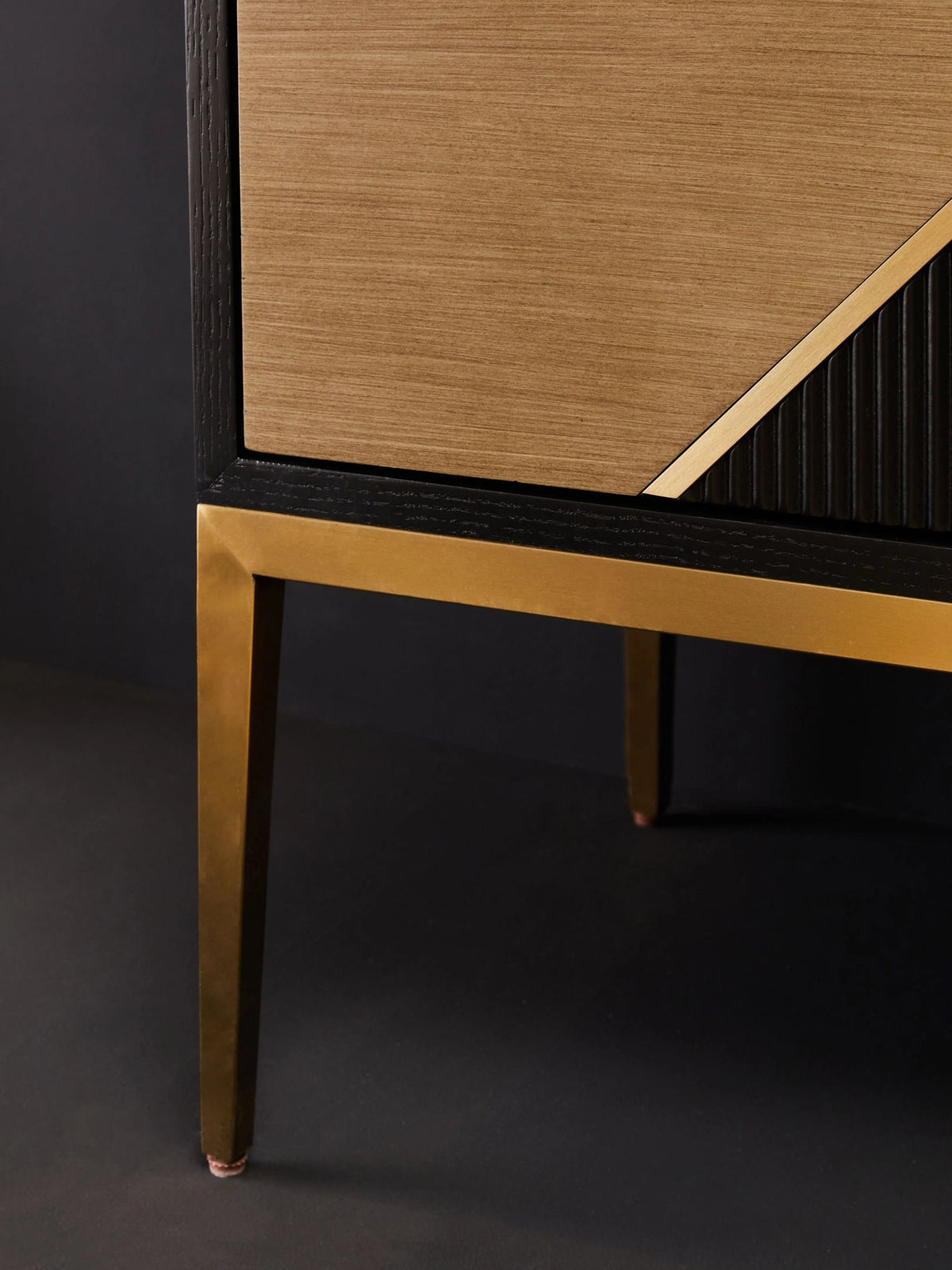 Lisbon Black and Gold Two Door Sideboard