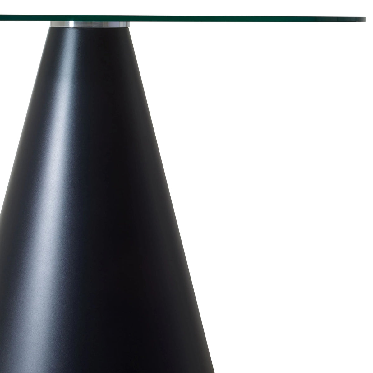 Devon Large Black Conical Base Round Dining Table