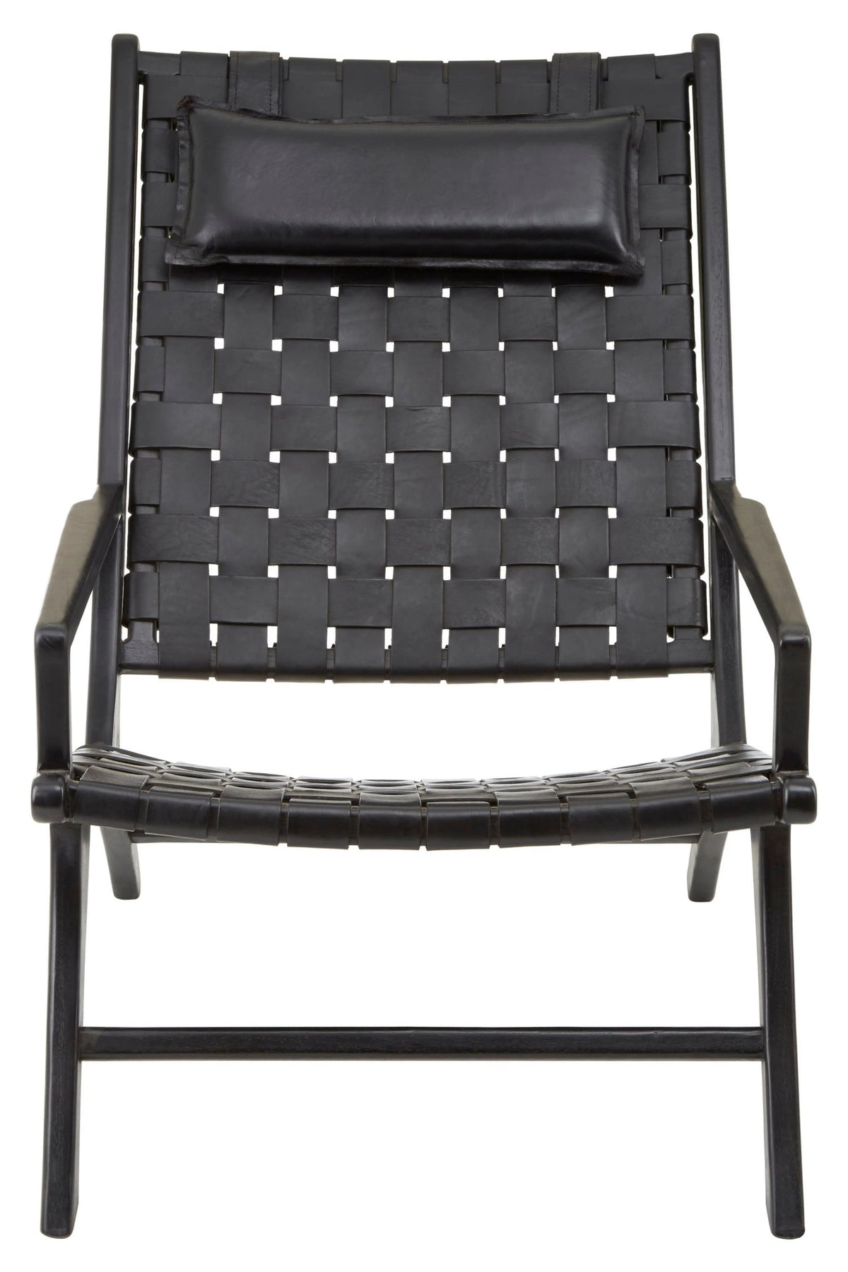 Seville Black Leather Woven Chair #colour_natural