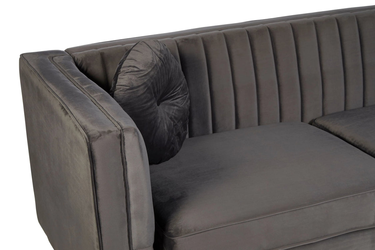Hudson Three Seat Velvet Sofa