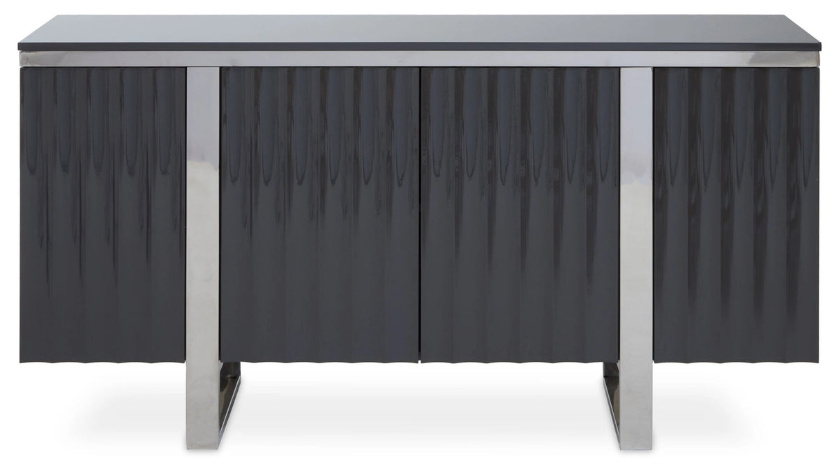 Sandringham Four Door Grey Gloss Finish Sideboard