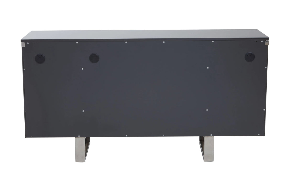 Sandringham Four Door Grey Gloss Finish Sideboard