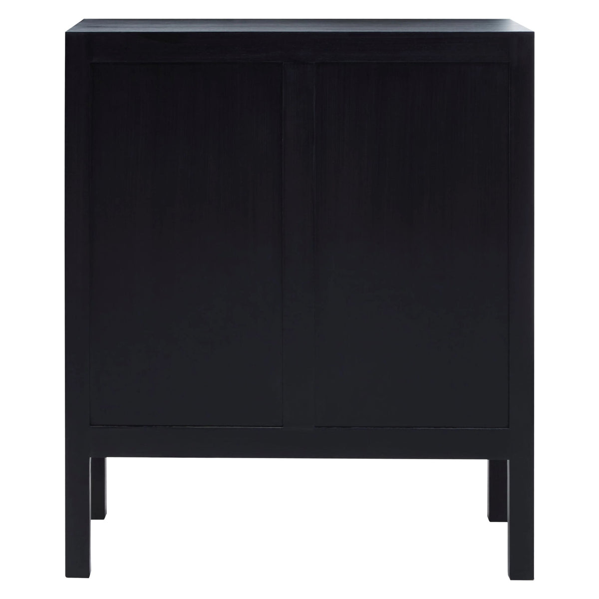 Hudson Black Sideboard with Two Rattan Doors