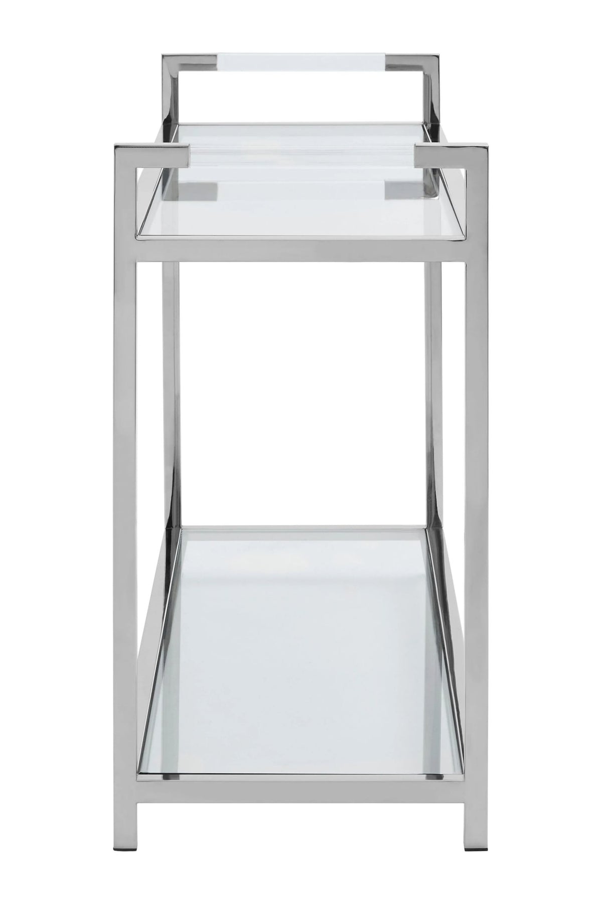 Valencia Stainless Steel Console Table with Glass Top