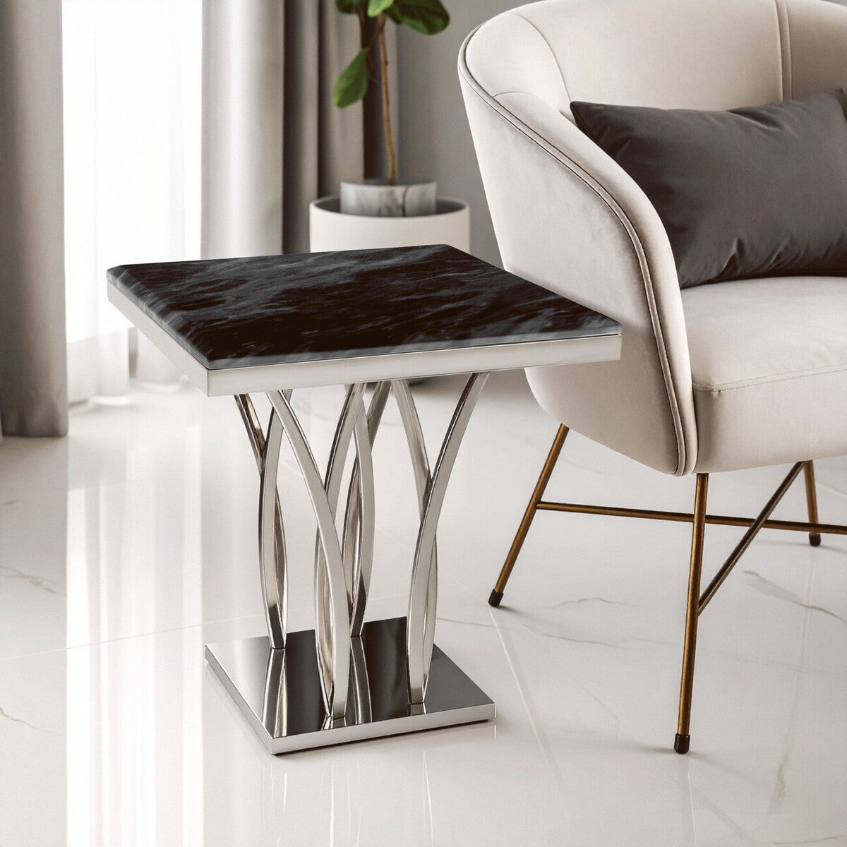 Cannes Marble Side Table