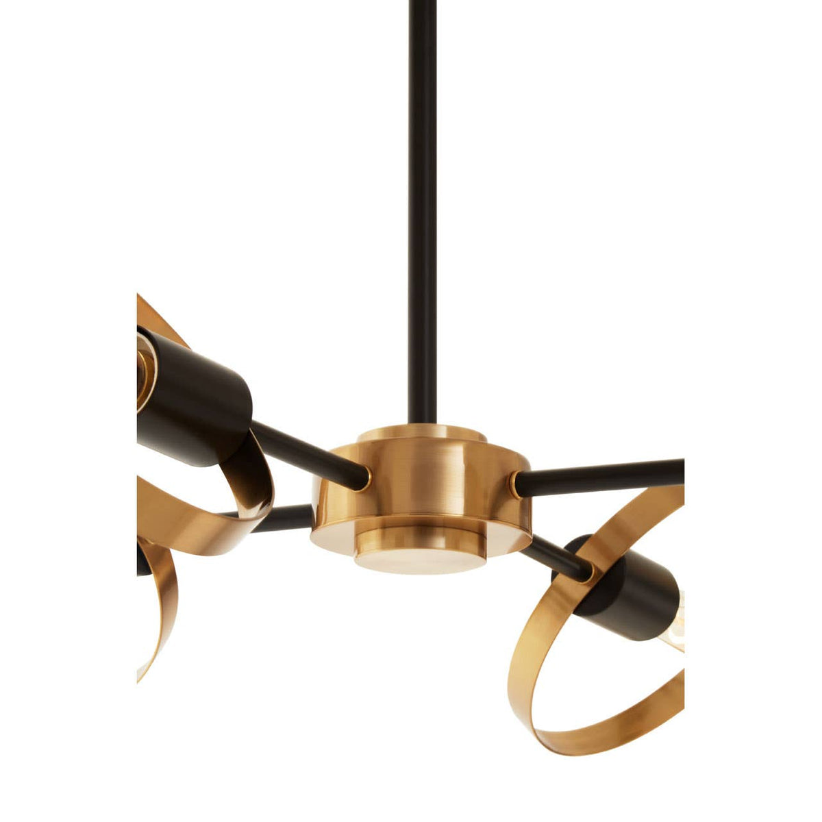 Worthing Brass Finish 4 Bulb Ring Pendant Light
