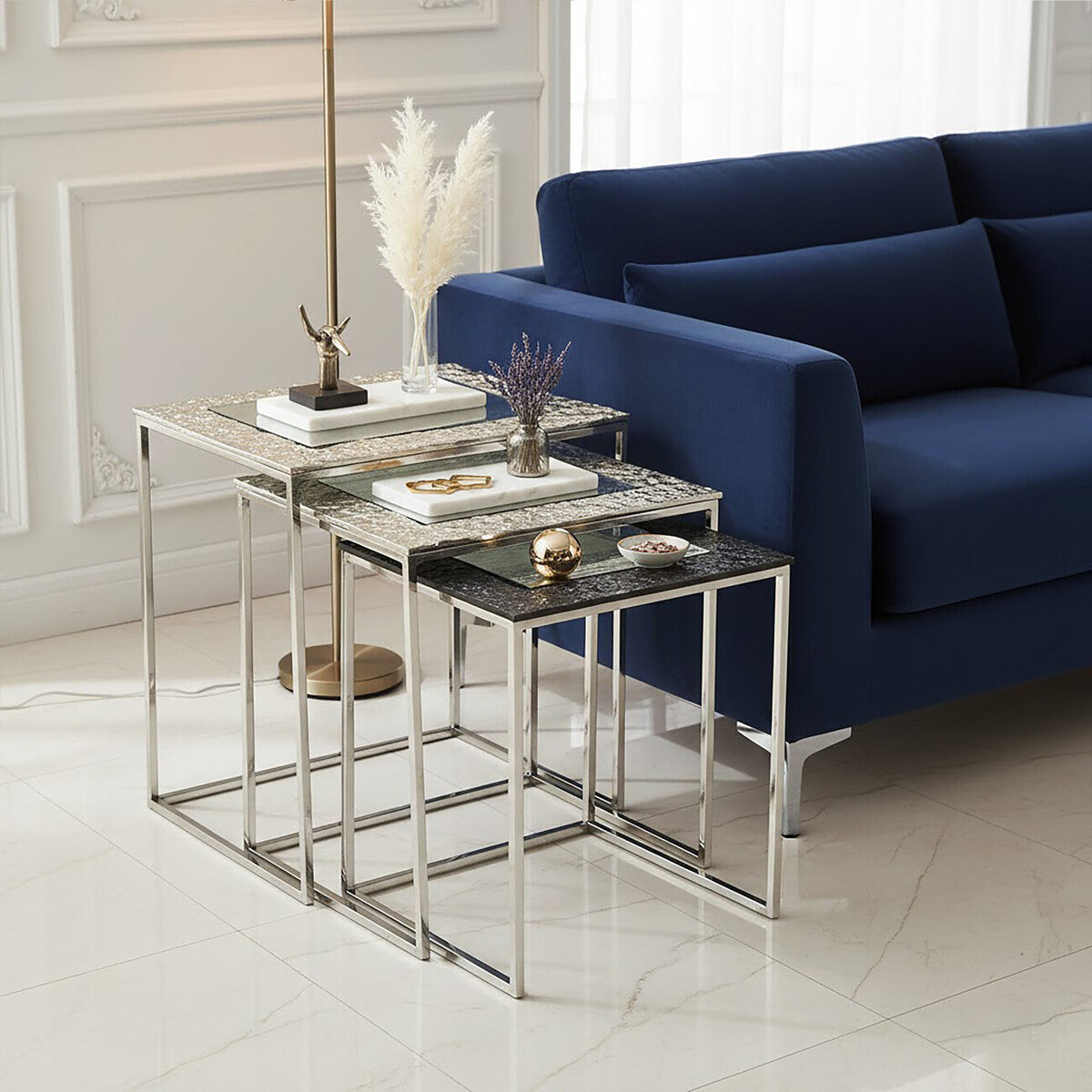 Penzance Set of 3 Rectangular Nesting Tables
