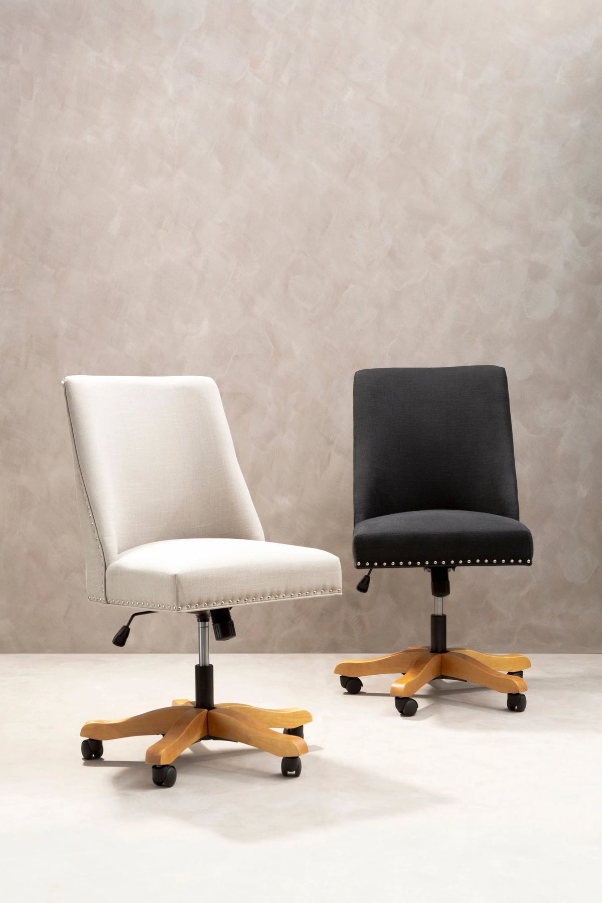 Shaftesbury Fabric Home Office Chair with Wooden Base