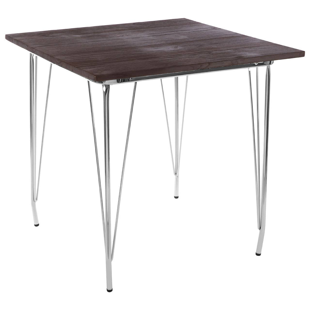 Madison Metal and Elm Wood Square Dining Table