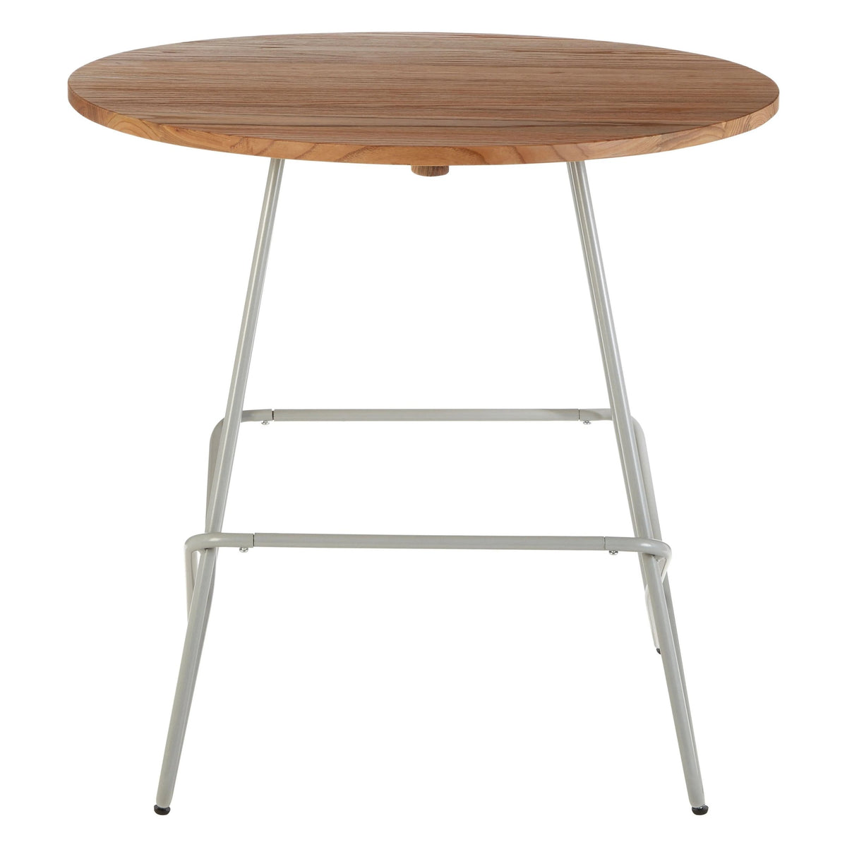 Madison Metal and Elm Wood Round Dining Table