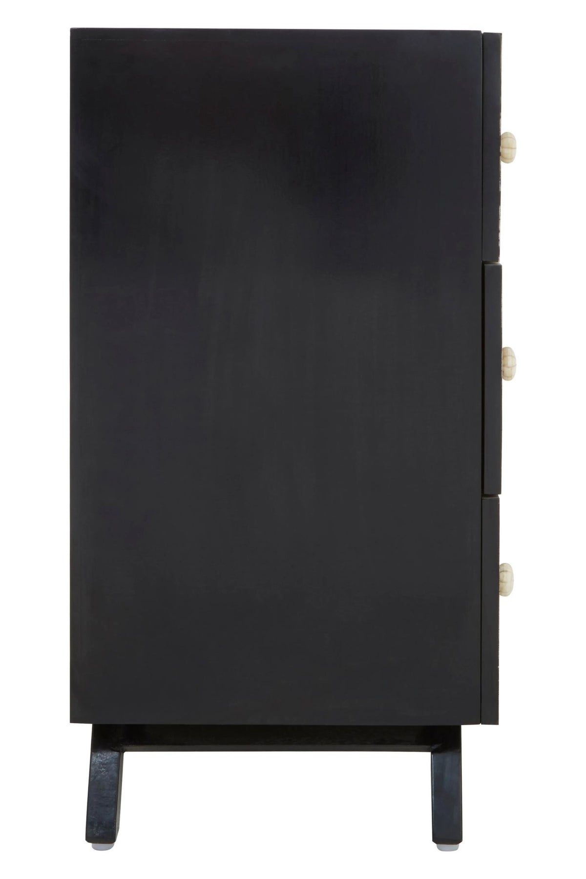 Porto Black and Mother of Pearl Chest of 3 Drawers