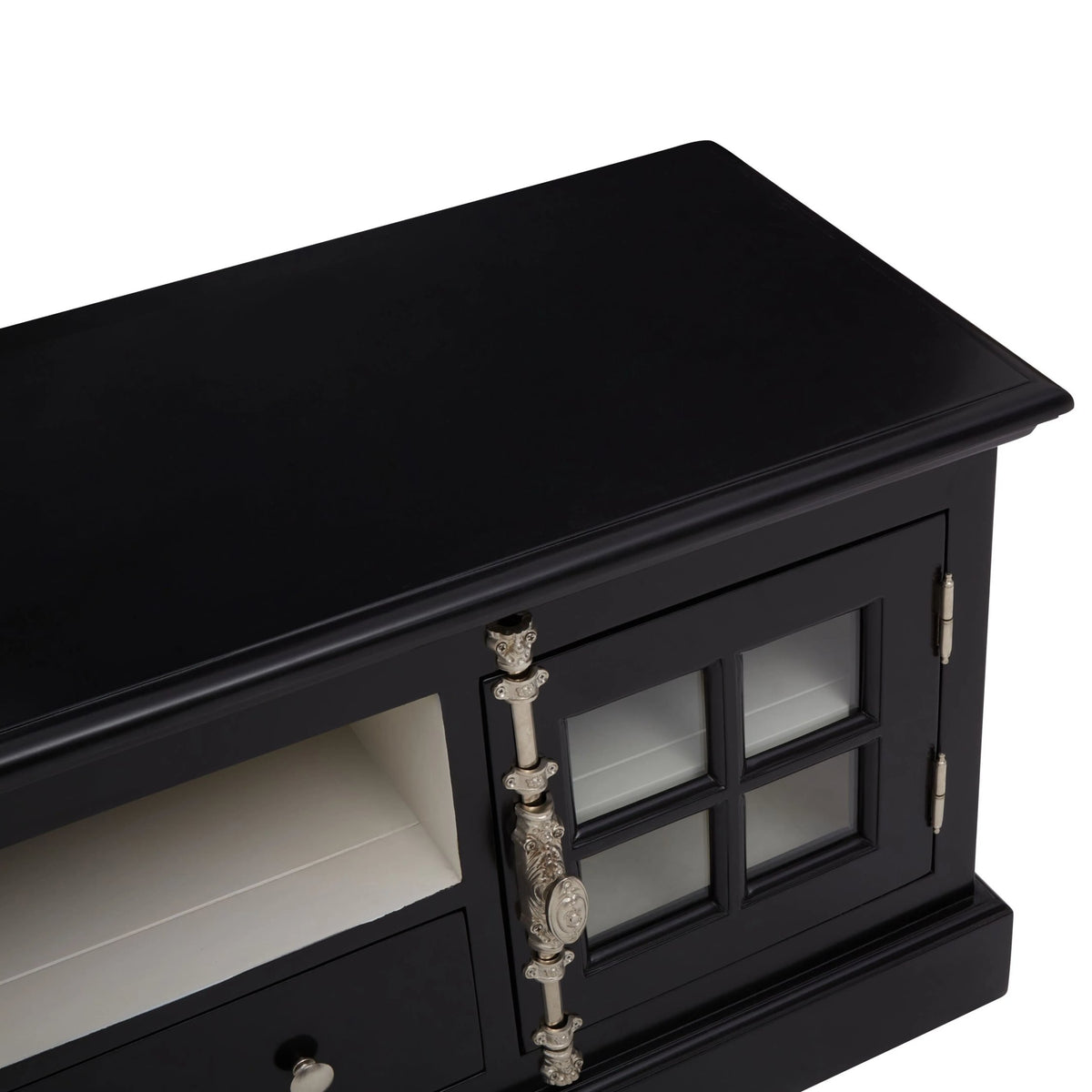 Durness Black Wooden Media Unit