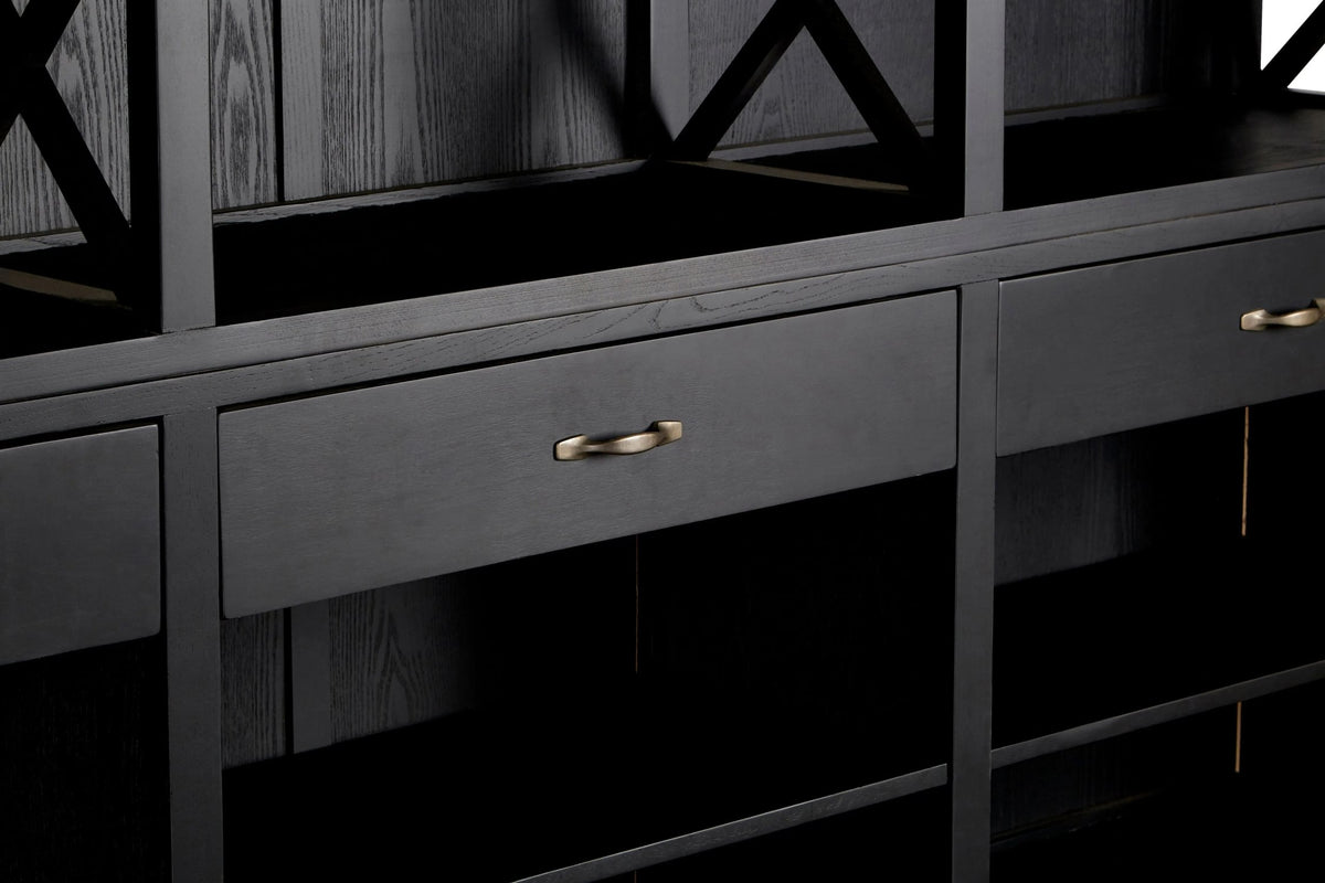 Cannes Black Birchwood Large Cabinet