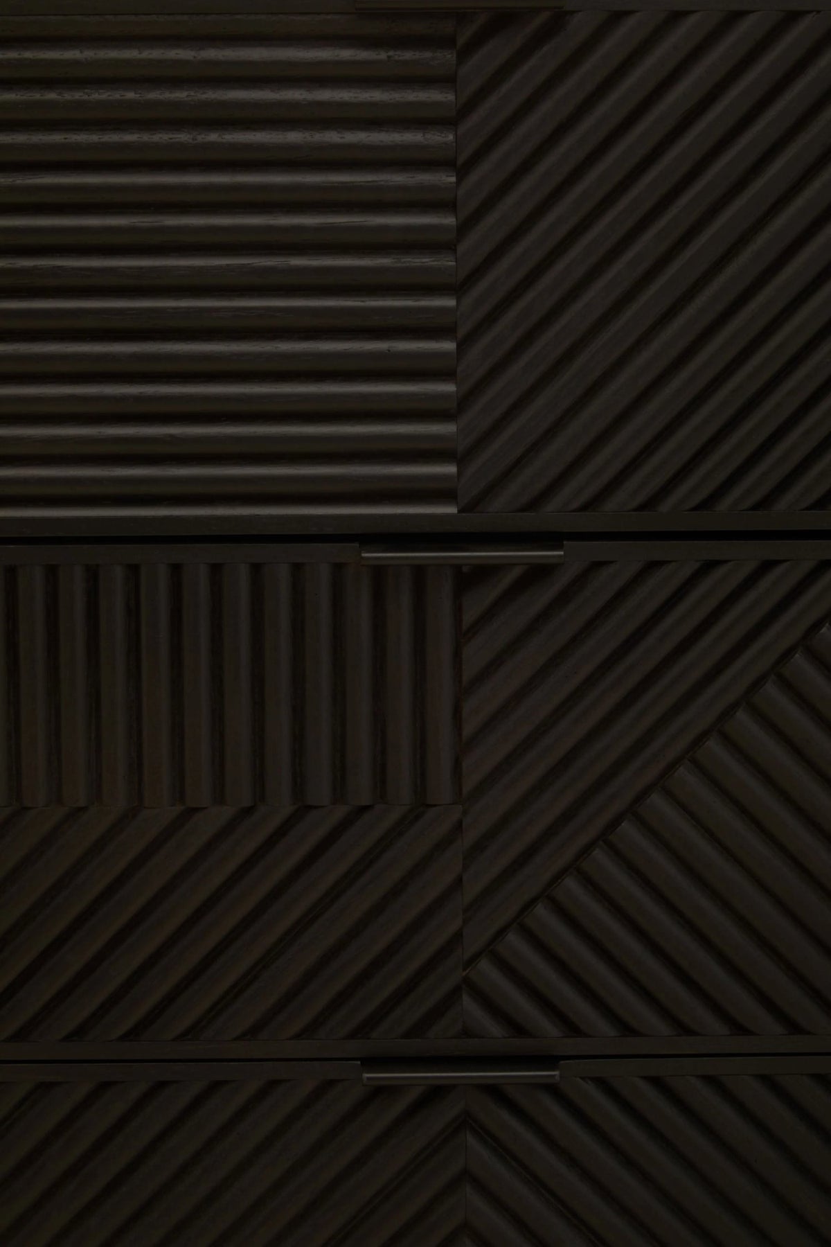 Granada Black Finish Sideboard with 4 Doors and 3 Drawers