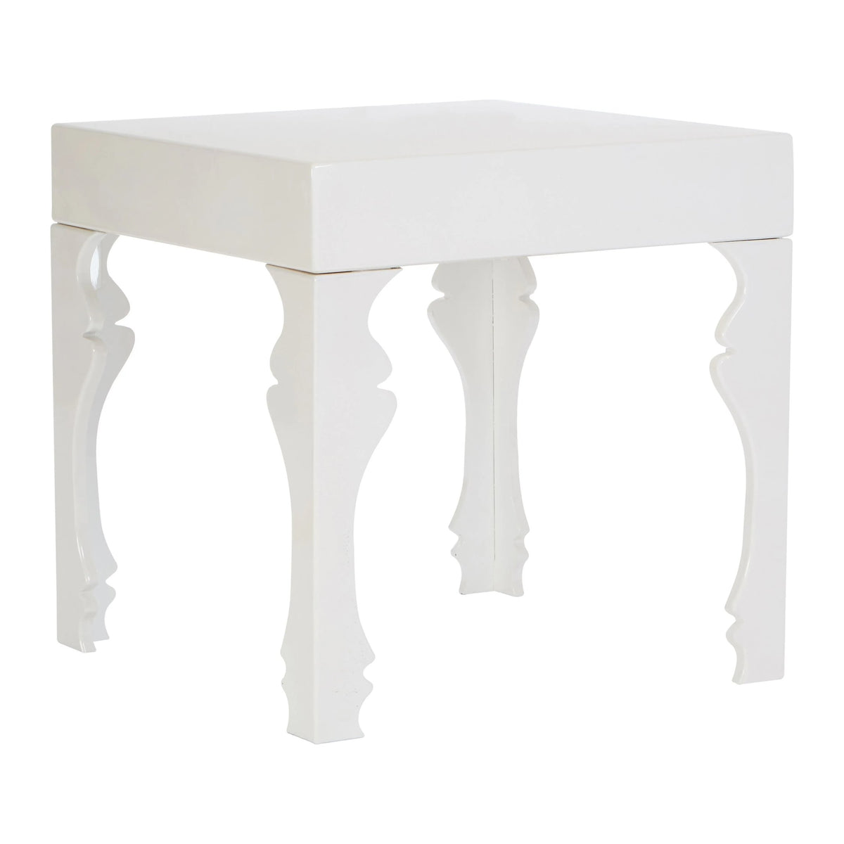 Cobham High Gloss Side Table #colour_white