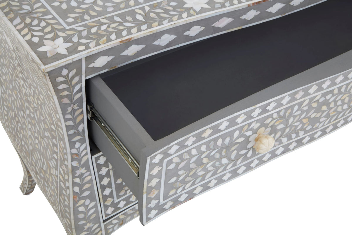 Porto Chest of 2 Drawers with Mother of Pearl Inlay