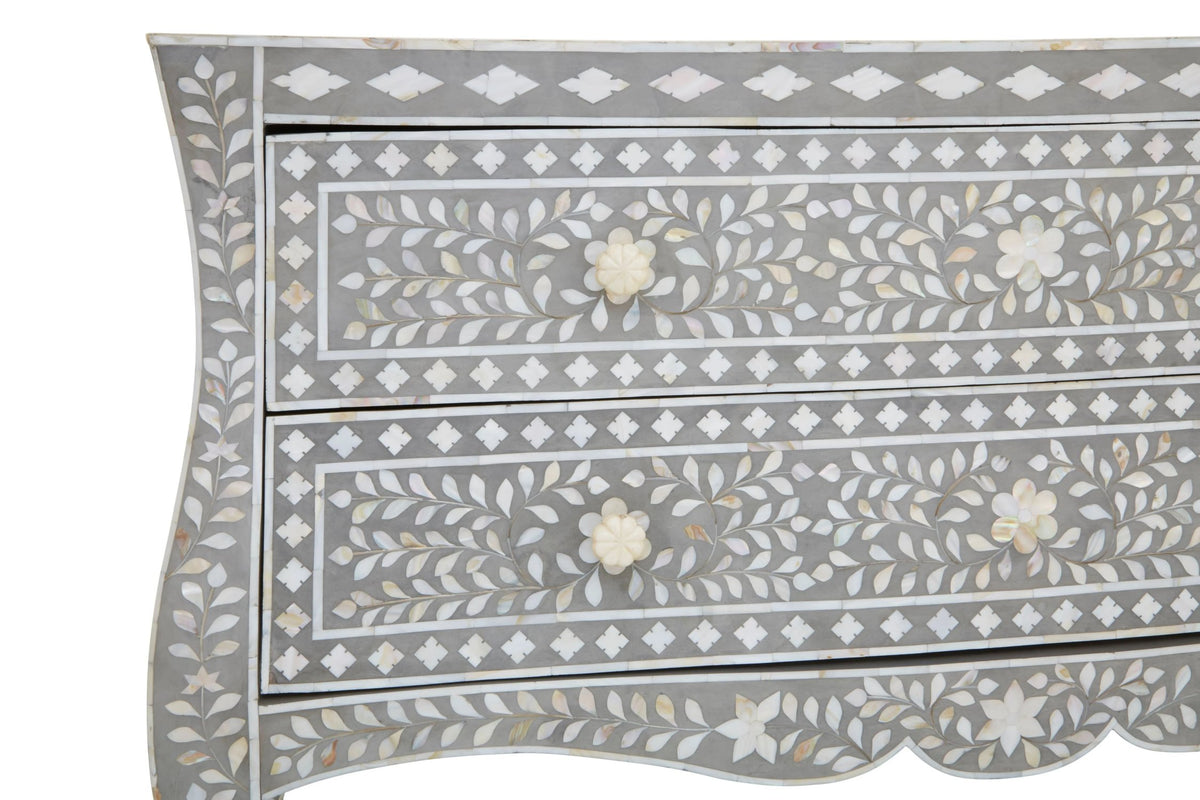 Porto Chest of 2 Drawers with Mother of Pearl Inlay