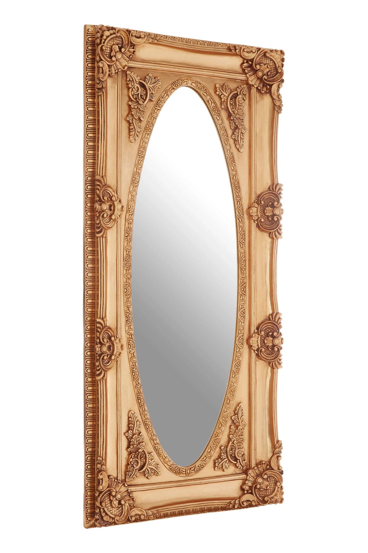 Turin Oval Border Full Length Wall Mirror