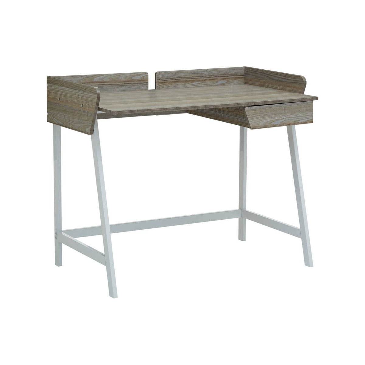 Penzance Light Oak Veneer Desk with 1 Drawer