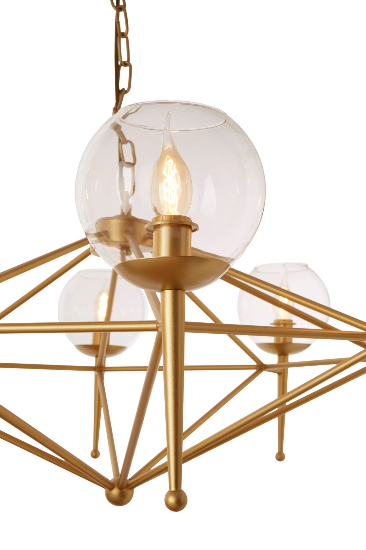 Cambridge Gold 8 Arm Geo Pendant Lamp