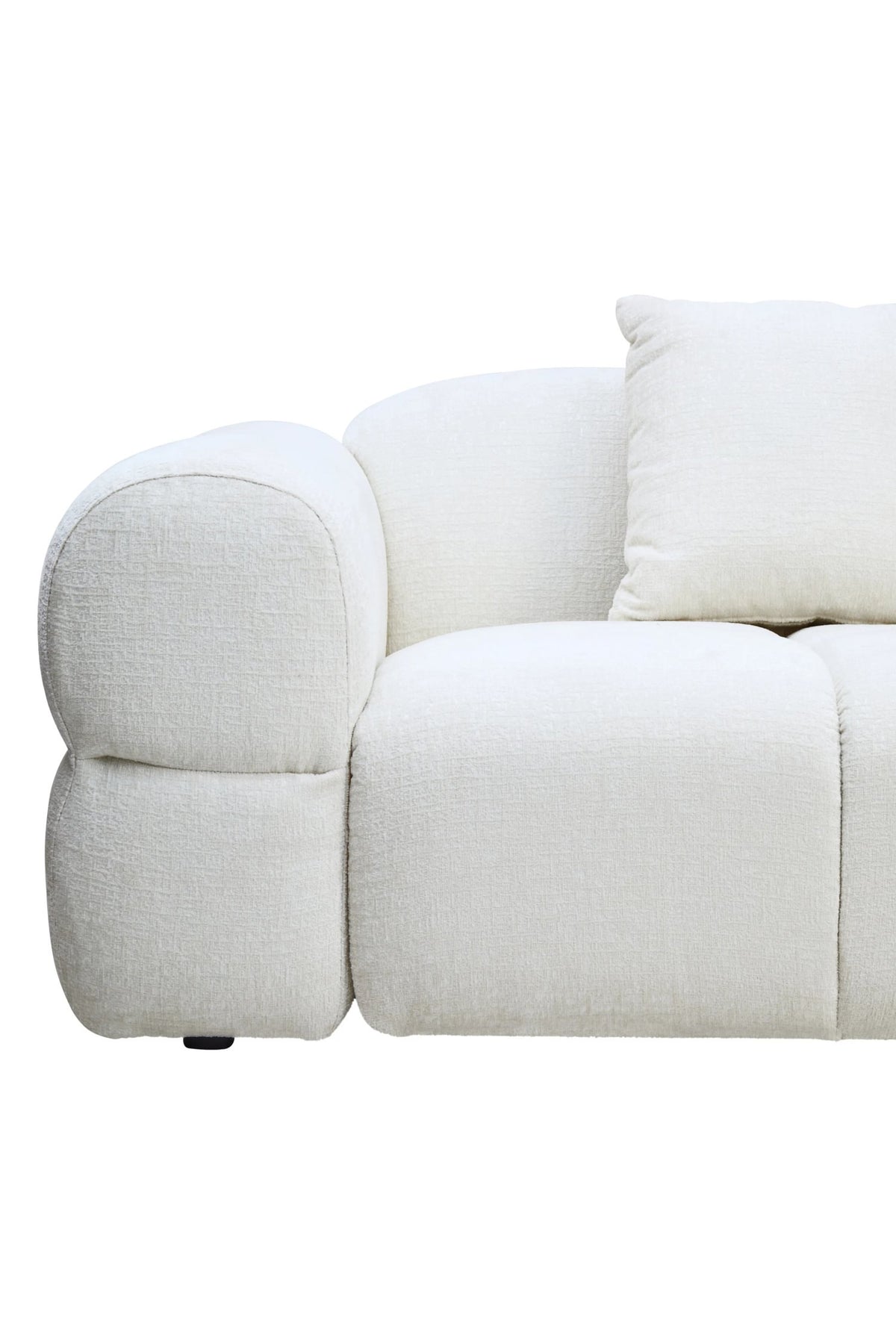 Kirkby Cream Textured Fabric Large 3 Seater Sofa