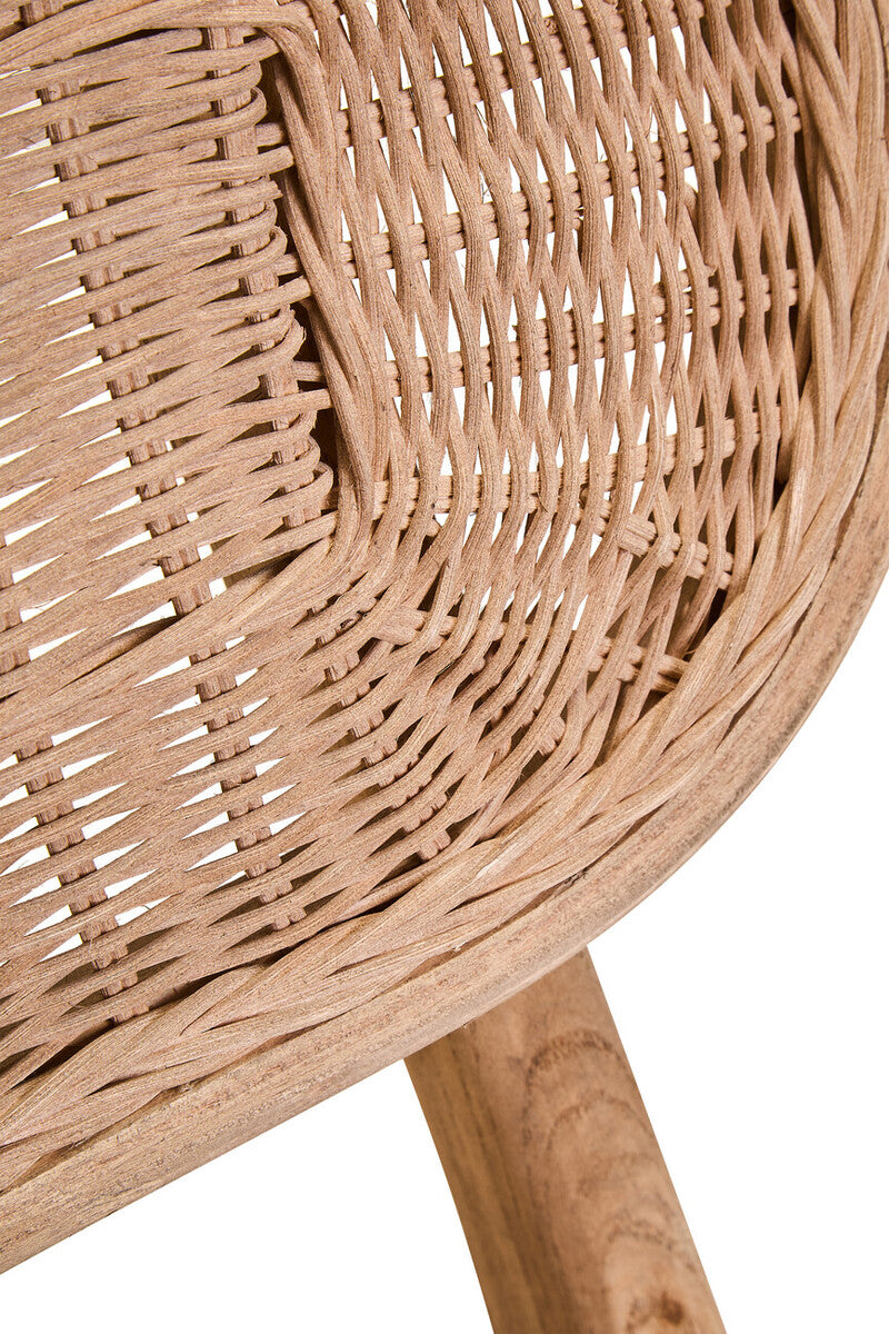 Stirling Beige Fabric and Elm Wood Dining Chair