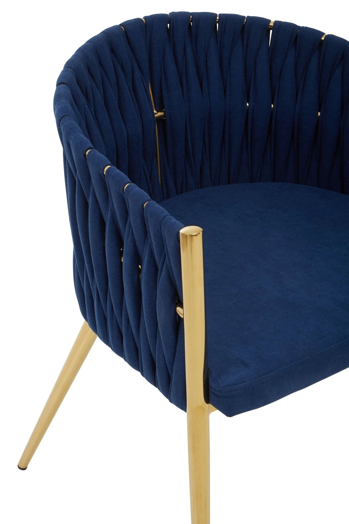 Richmond Blue Dining Chair with Woven Back