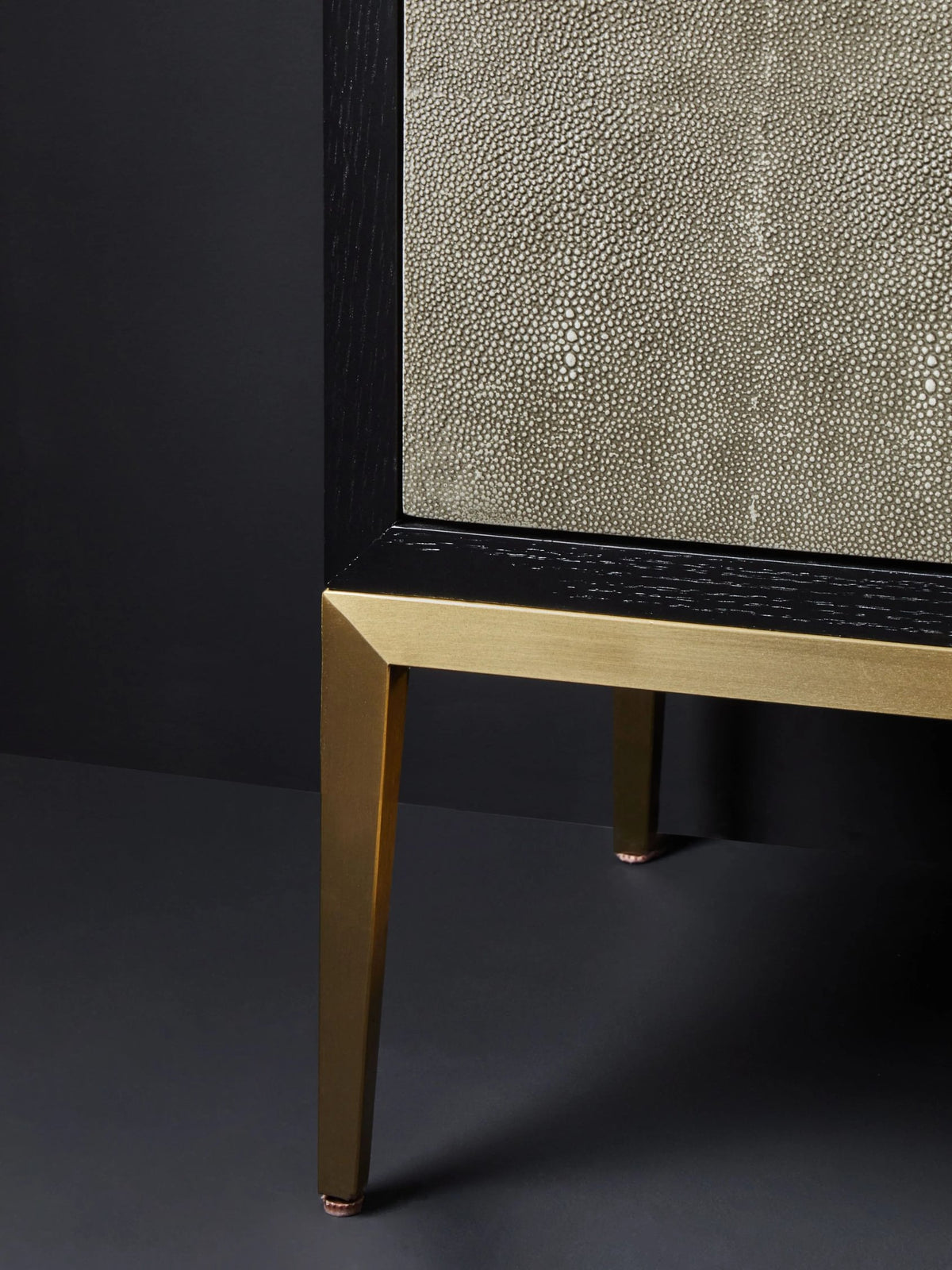 Valencia Grey Shagreen Effect 4 Door Sideboard