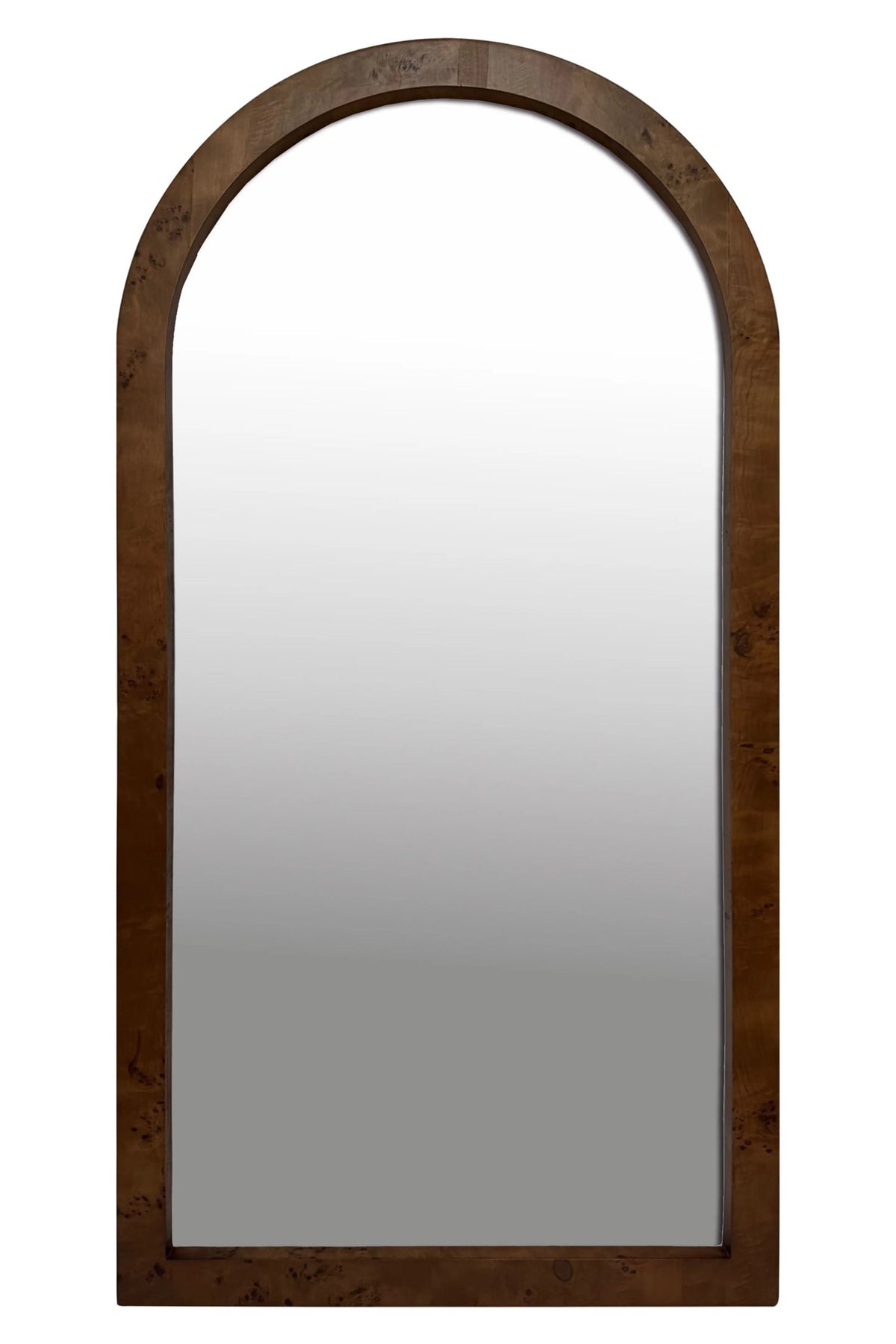 Stirling Burl Wood Design Arched Full Length Wall Mirror