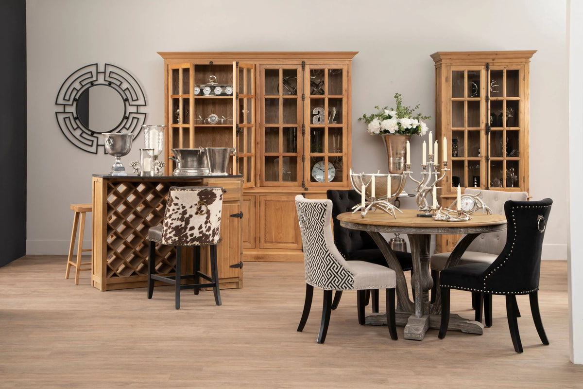 Cannes Oak Wood Tall Cabinet #colour_natural