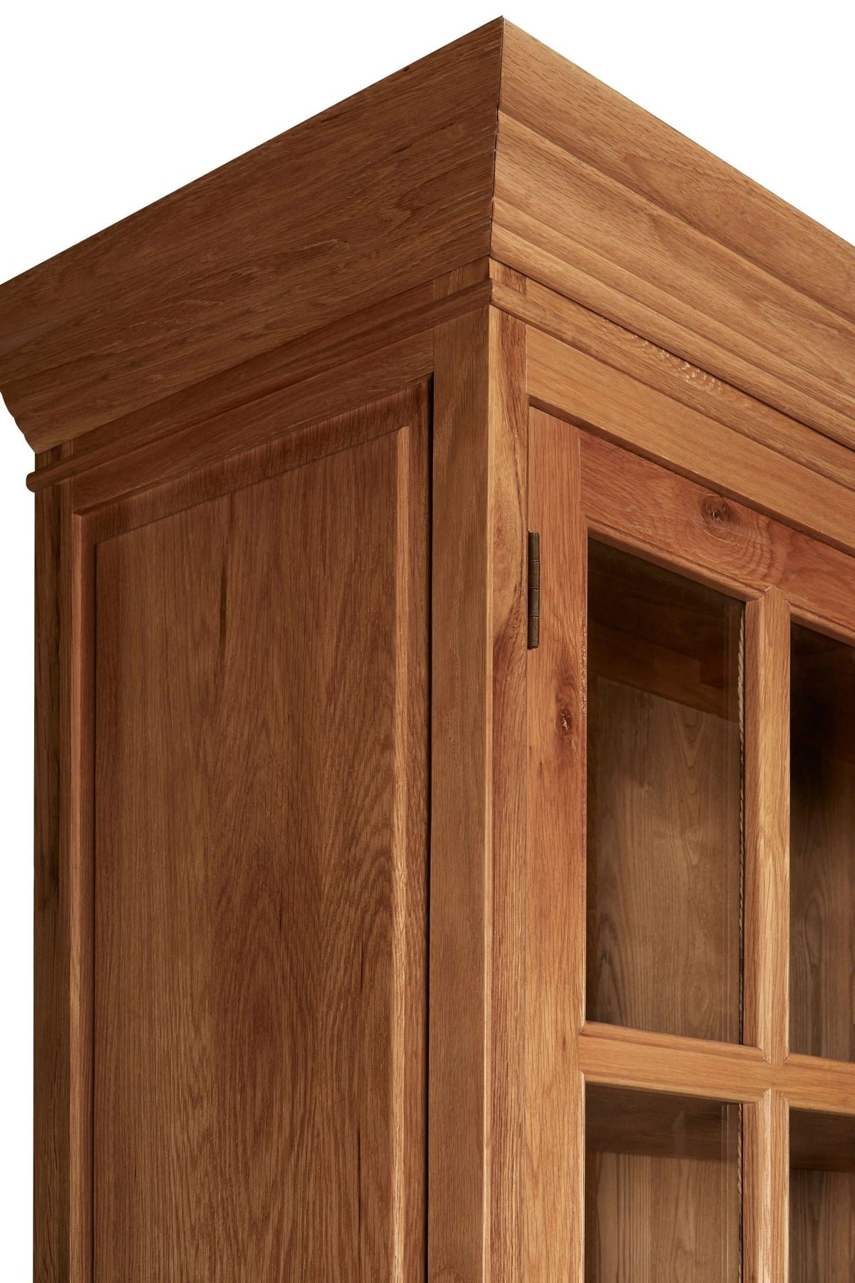 Cannes Oak Wood Tall Cabinet #colour_natural