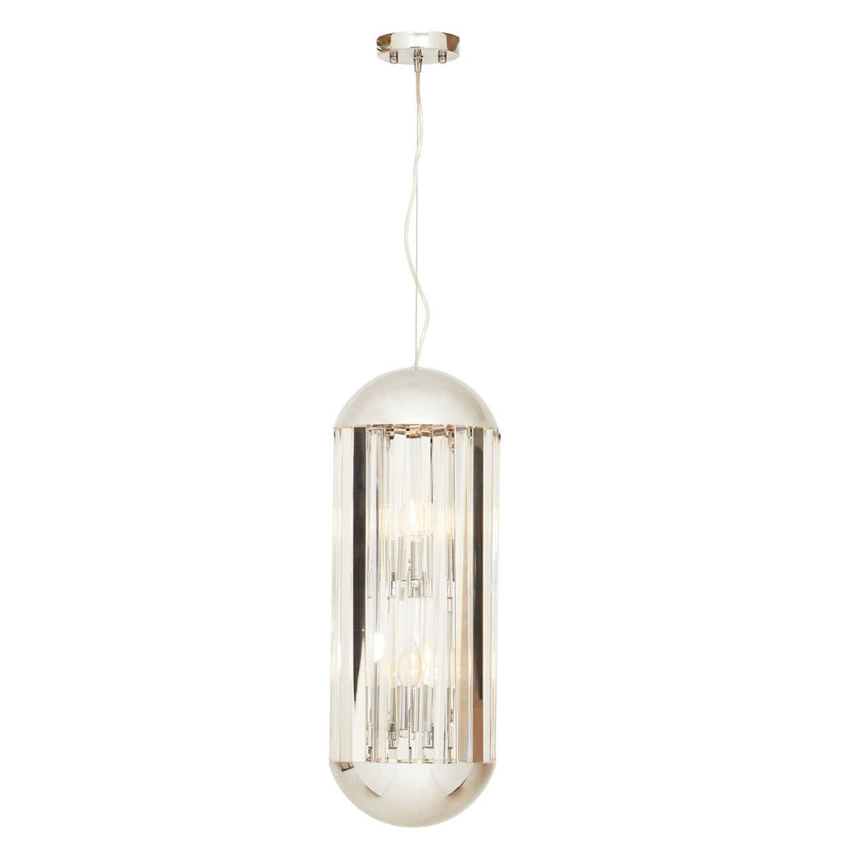 Vienna 6 Bulb Small Crystal Pendant Light #colour_chrome