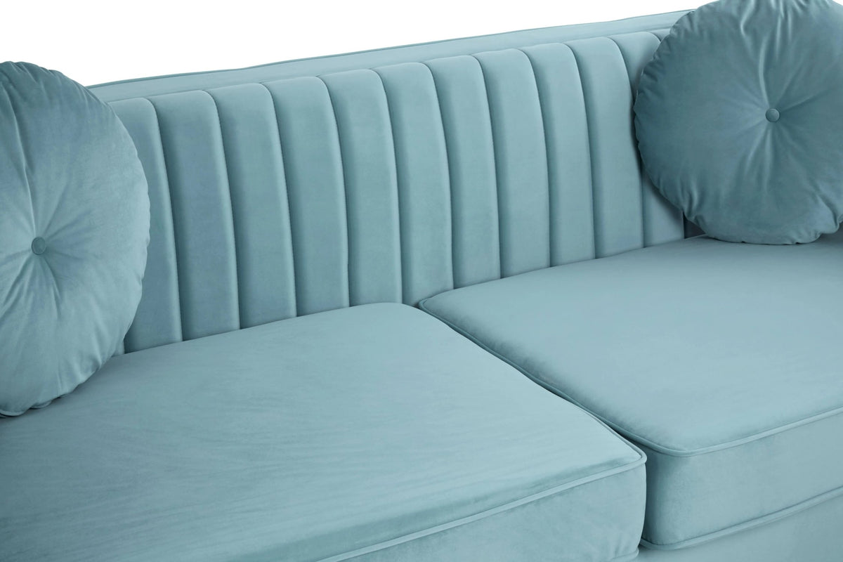 Hudson Three Seat Velvet Sofa